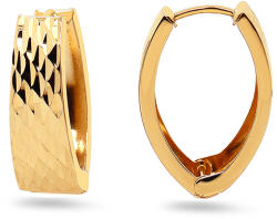 Heratis Forever Awa fülbevaló kovácsolt mintával az elején, 9K sárga arany IZ31328HR