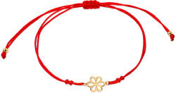 Heratis Forever Piros zsinór karkötő virág motívummal, sárga arany, 9K IZ30871RHR