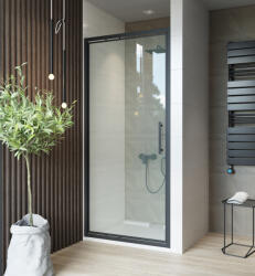 WASSERBURG OPTIDOOR zuhanyajtó 6mm 90x195cm fekete (22.25OPTI-90BL)