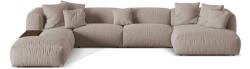 Micadoni Bézs moduláris sarokkanapé (bal oldali-U alakú) Martina - Micadoni Home