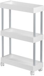 Wenko Fehér műanyag gurulós polcos állvány 45x80 cm Mino - Wenko