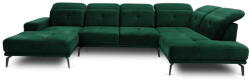 Eltap Zöld bársony sarokkanapé (jobb oldali-U alakú) Bretan - ELTAP