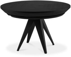 Windsor & Co Sofas Kerek bővíthető étkezőasztal fekete asztallappal hosszabbító asztallappal ø 120 cm Magnus - Windsor & Co Sofas