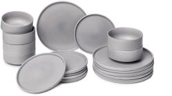 Bonami Malia 18 db-os szürke agyagkerámia étkészlet - Bonami selection