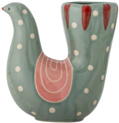 Bloomingville Zöld agyagkerámia kézzel festett váza (magasság 19 cm) Trudy - Bloomingville