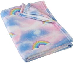 Catherine Lansfield Kék-rózsaszín mikroplüss gyerek takaró 130x170 cm Candy Unicorn - Catherine Lansfield