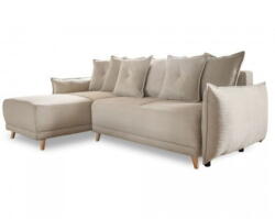 Miuform Bézs kordbársony kinyitható sarokkanapé (variálható) Lazy Lukka - Miuform