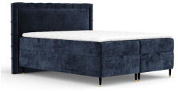 Maison de Reve Sötétkék ágyneműtartós boxspring ágy 200x200 cm Voyage - Maison de Rêve