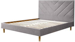 Bobochic Bézs kárpitozott franciaágy ágyráccsal 160x200 cm Romane - Bobochic Paris