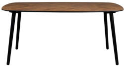 Dutchbone Étkezőasztal diófa dekoros asztallappal 90x165 cm Clover - Dutchbone