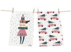 Butter Kings Pamut konyharuha szett karácsonyi mintával, 2 db-os 50x70 cm A Lots of Gifts - Butter Kings