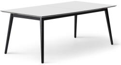 Hammel Furniture Fehér-fekete bővíthető étkezőasztal fehér asztallappal 100x210 cm Meza - Hammel Furniture