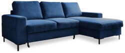 Miuform Sötétkék kordbársony kinyitható sarokkanapé (jobb oldali) Lofty Lilly - Miuform - bonami - 463 242 Ft