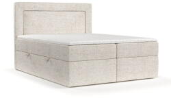 Maison de Reve Krémszínű ágyneműtartós boxspring ágy 200x200 cm Imagine - Maison de Rêve