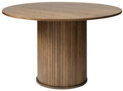 Unique Furniture Kerek étkezőasztal tölgyfa dekorral ø 120 cm Nola - Unique Furniture