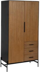 Ixia Natúr színű ruhásszekrény kőrisfa dekorral 104x203 cm - Ixia