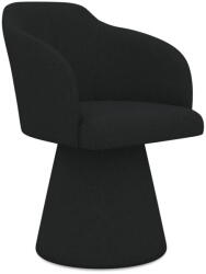 makamii Fekete kárpitozott étkezőfotel Kanoa - Makamii
