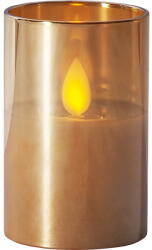 Star Trading M-Twinkle narancssárga LED viaszgyertya üvegben, magasság 7, 5 cm - Star Trading