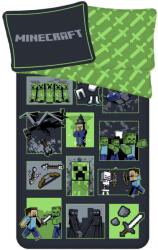 Jerry Fabrics Egyszemélyes pamut gyerek ágyneműhuzat 140x200 cm Minecraft Survival Mode - Jerry Fabrics