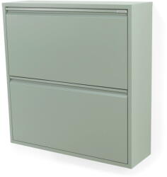 Spinder Design Szürkészöld fém billenő ajtós cipőtartó 75x77, 5x22, 5 cm Billy - Spinder Design