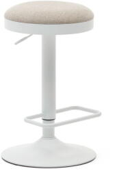 Kave Home Bézs kárpitozott állítható magasságú bárszék szett 2 db-os (ülésmagasság 53, 5 cm) Zaib - Kave Home