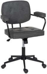 Ixia Antracitszürke bőrutánzat irodai szék - Ixia