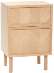 Hübsch Natúr színű tölgyfa éjjeliszekrény Herringbone - Hübsch