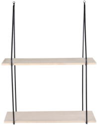 House Nordic Fekete kétszintes polc tömör paulownia fából Haag - House Nordic