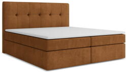 Makamii Terrakotta színű ágyneműtartós boxspring ágy 180x200 cm Palta - Makamii