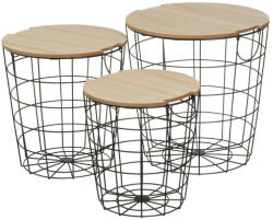 Unimasa Kerek tárolóasztal szett 3 db-os 39x39 cm - Casa Selección - bonami - 33 482 Ft