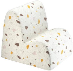Wigiwama Fehér buklé-zsenília gyerek fotel Terrazzo Cloud - Wigiwama