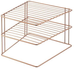 Metaltex Rézszínű acél kiegészítő polc 25x25 cm Palio - Metaltex