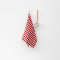 Linen Tales Len konyharuha 45x65 cm Red Gingham - Linen Tales