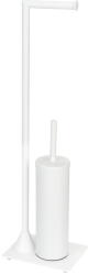 WENKO Fehér acél WC-papír tartó állvány kefével Hella - Wenko