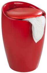 Wenko Candy piros szennyestartó és ülőke egyben, 20 l - Wenko