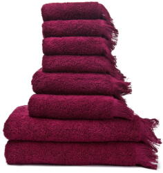 Bonami Selection 6 db piros 100% pamut törölköző és 2 db fürdőlepedő - Bonami Selection