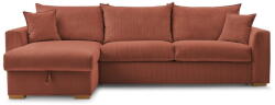 Bobochic Paris Téglavörös kordbársony kinyitható sarokkanapé (variálható) Augustin - Bobochic Paris