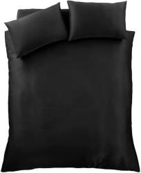 Catherine Lansfield Fekete egyszemélyes szatén ágyneműhuzat 135x200 cm Silky Soft - Catherine Lansfield