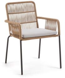 Kave Home Samt acélszerkezetű és kötélhúrozású kerti szék - Kave Home