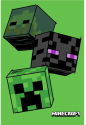 Jerry Fabrics Zöld fleece gyerek takaró 100x150 cm Minecraft "The Mobs" - Jerry Fabrics