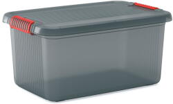 KIS Szürke fedeles műanyag tárolódoboz 59x39x28 cm K Latch Box - KIS