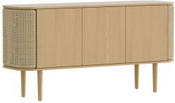 UMAGE Natúr színű alacsony komód tölgyfa dekorral 150x75 cm Treasures - UMAGE