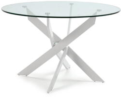 Marckeric Kerek étkezőasztal üveg asztallappal 120x120 cm Ruth - Marckeric
