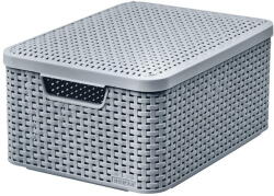 Keter Szürke fedeles műanyag tárolódoboz 29x39x19 cm Style - Curver