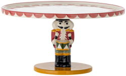 Bloomingville Agyagkerámia emeletes kínálótálca karácsonyi mintával Jolly - Bloomingville