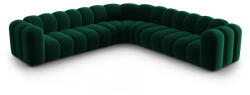 Micadoni Zöld bársony moduláris sarokkanapé Lupine - Micadoni