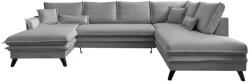 Miuform Charming Charlie sötétszürke kinyitható U alakú kanapé, jobb oldali - Miuform