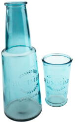 Dakls Kék üveg kancsó pohárral, 800 ml - Dakls