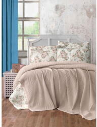 Mila Home Világosbarna pamut ágytakaró 220x240 cm Waffle - Mila Home