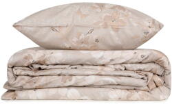 Mijolnir Bézs kétszemélyes-hosszabbított pamut ágyneműhuzat lepedővel 200x220 cm Elena - Mijolnir